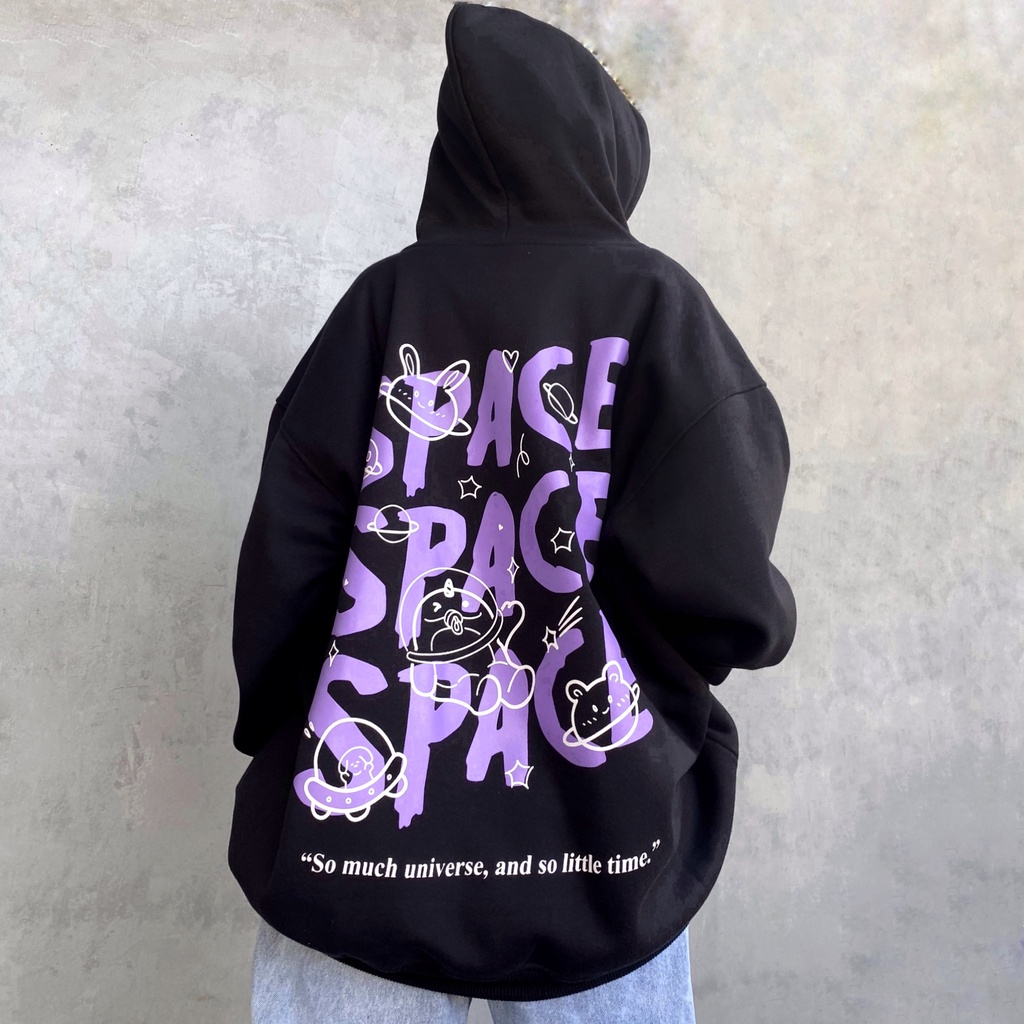 Áo khoác Hoodie nỉ bông SPACE (Tặng kèm túi Tote)