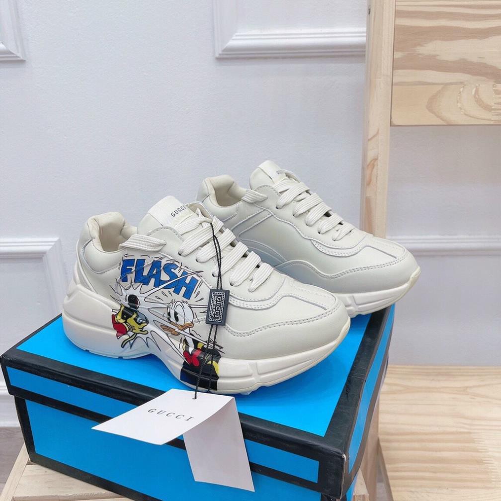 Giày gucci nam nữ, giày thể thao sneaker da thật cao cấp mơi nhất 2021 sz 35-39