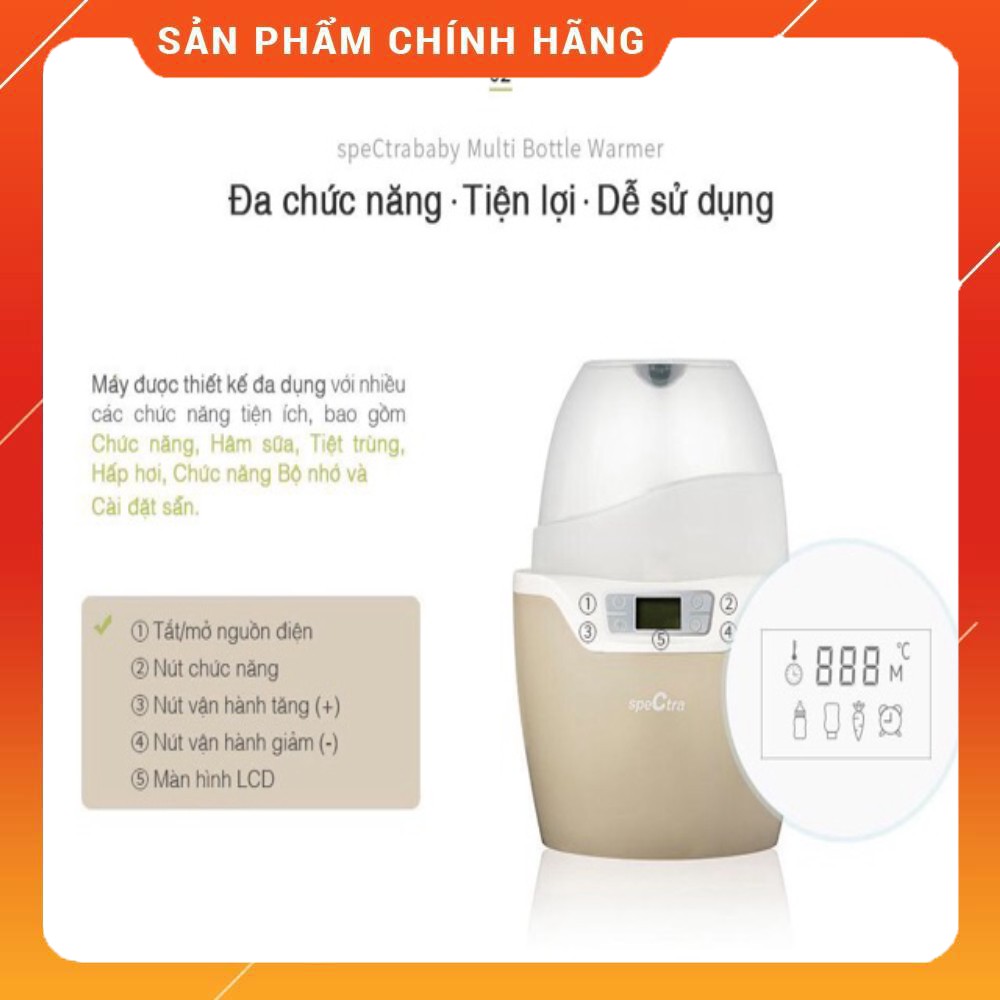 Máy hâm sữa tiệt trùng đa năng Spectra warmer