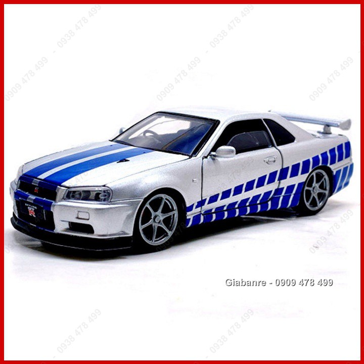 Xe Mô Hình Kim Loại Nissan GTR R34 Tỉ Lệ 1:32 - 9829