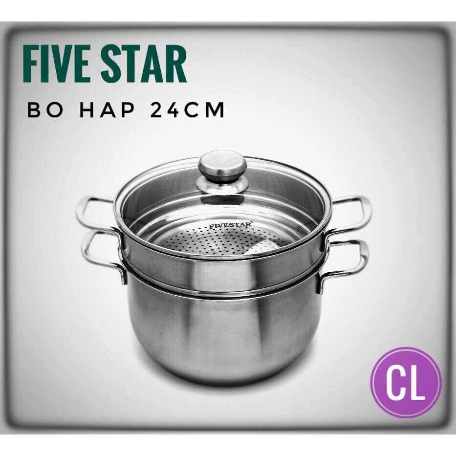 Bộ Nồi Xửng Hấp Inox 3 Đáy Fivestar