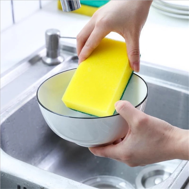 Set 1/5 Miếng Bọt Biển Rửa Chén Hai Mặt Chống Trầy Xước Đa Năng