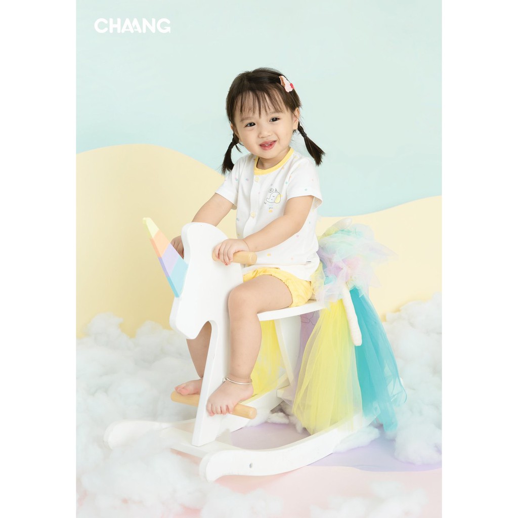 [Mã FAMAYFA2 giảm 10K đơn 50K] [ CHAANG ] Bộ cộc tay cúc giữa Magical