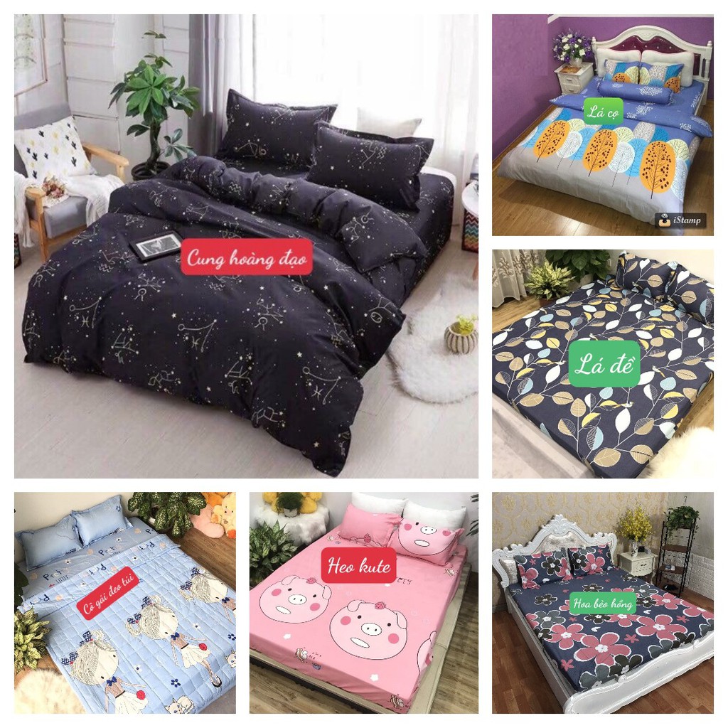 [Free ship-Xả kho cắt lỗ]Drap ga giường poly,chát chọn mẫu,sẵn hàng tại tp hcm-mẫu hello kitty dâu