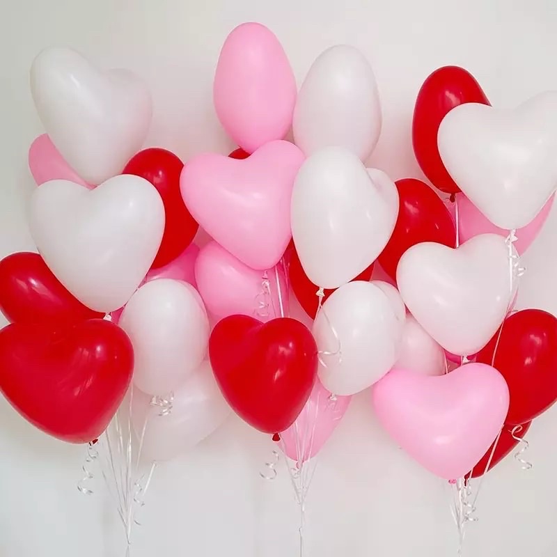10 Quả bóng bay trái tim trang trí sinh nhật 15cm