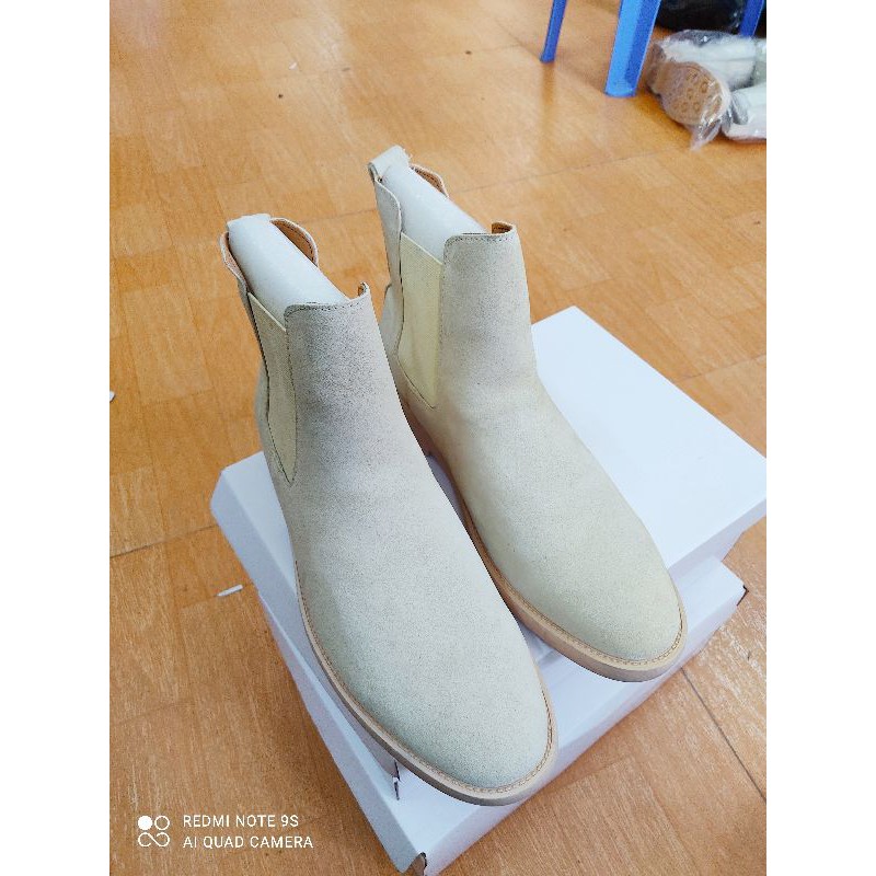 [ xả hàng ] . Giày Chelsea Boots Da Lộn Tan