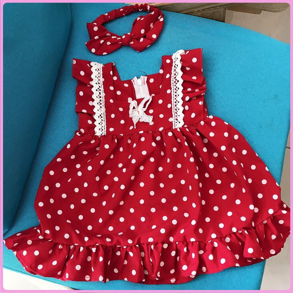 Váy chấm bi đỏ váy thiết kế cho bé yêu váy xinh cho bé mặc vô cùng thoải mái và xinh đẹp