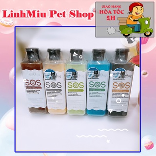 Sữa tắm SOS chó mèo - dầu tắm sos khử mùi hôi dưỡng lông mượt tránh rụng lông trị viêm da - 530ml
