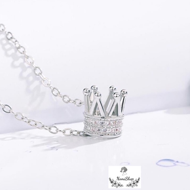 Dây chuyền vương miện Bạc ta, Princess Queen siêu sang chảnh quyến rũ  Mainomi Shop Bạc Xinh