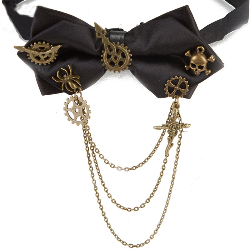 Vòng Cổ Choker Hình Nơ Phong Cách Gothic Punk Cá Tính Dành Cho Nữ