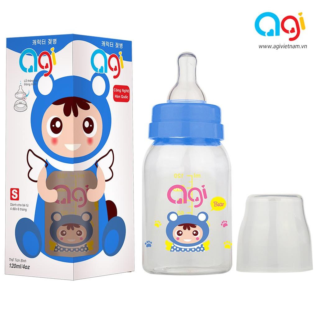 BÌNH SỮA AGI PP CỔ NHỎ 140ML