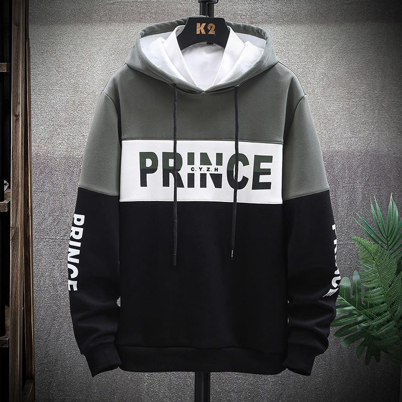 Áo Hoodie Nỉ Nam Nữ Mũ Trùm Đầu Họa Tiết Chữ PRINCE Phối Màu Sành Điệu Zenkocs3 MEN TOP 174 (Xanh rêu)