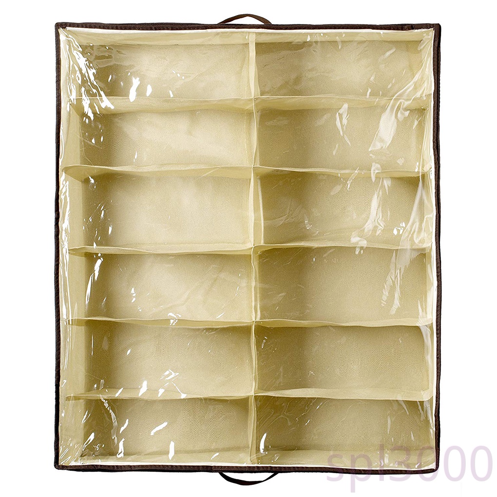 Set 2 Túi Đựng Giày 12 Ngăn Chống Bụi Giá Đỡ