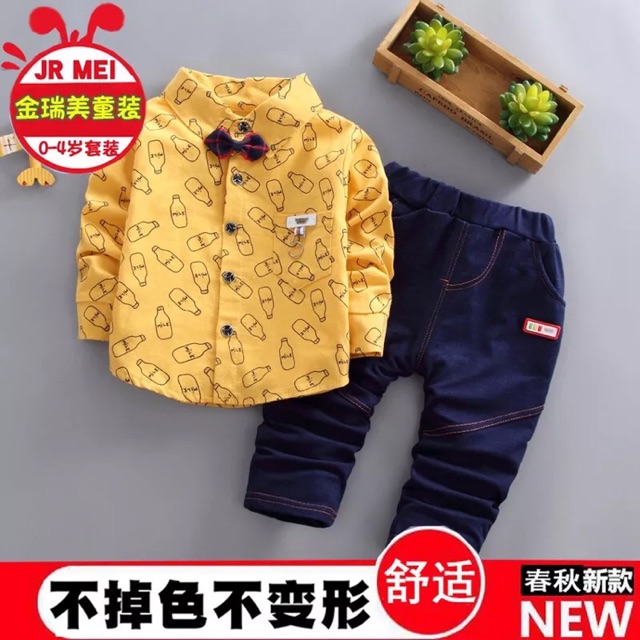 Bộ sơ mi công tử bé trai!