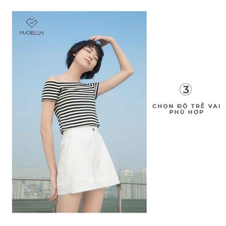 quần short nữ cúc khóa chun lưng gấu lật cá tính chất đẹp