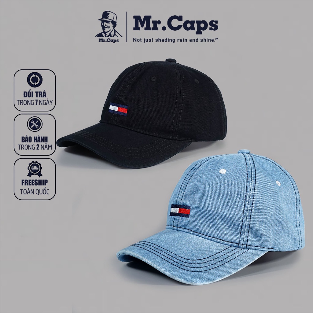 Mũ lưỡi trai jean - nón kết tommy thời trang unisex vải jean cao cấp full box cho nam và nữ phong cách ulzzang Mrcaps