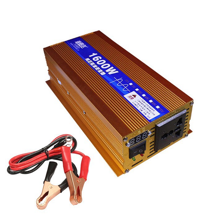 Kích điện sóng sin chuẩn 1600W Chạy quạt không kêu nguồn điện 12V