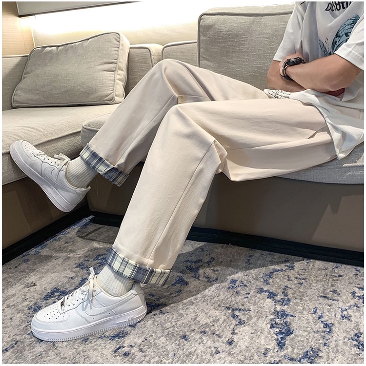 Quần Kaki Baggy Line Caro Unisex Ulzzang