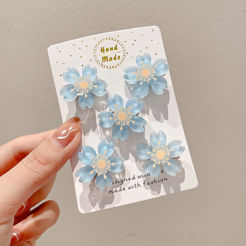 Set 10 Kẹp Tóc Nhỏ Hình Hoa Thời Trang