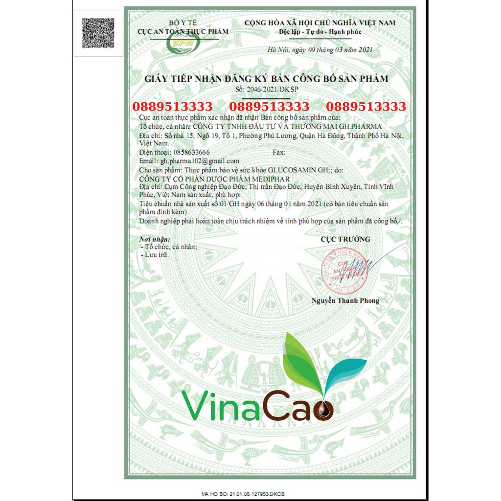 (60 viên) Viên uống bổ sung Glucosamine GH - Tăng cường dịch khớp, hỗ trợ làm chậm thoái hóa khớp