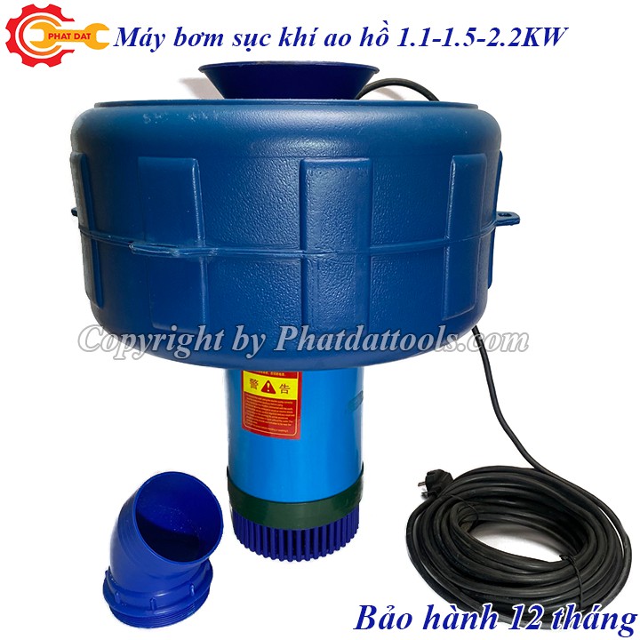 Máy bơm sục khí oxy hòa tan cho ao hồ nuôi cá-Máy tạo đài phun nước-Công suất 1.1KW-1.5KW-2.2KW-Bảo hành 12 tháng