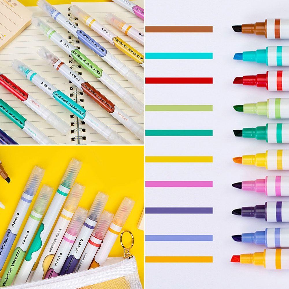 CHOOKEY Bộ 10 Bút Dạ Quang Dùng Vẽ Tranh Nghệ Thuật