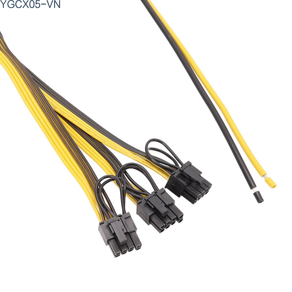 Set 5 Dây Cáp Nguồn 1 Đến 3 6p + 2p 12awg + 18awg 8pin Gpu Cho Thẻ Đồ Họa Btc Mining | BigBuy360 - bigbuy360.vn