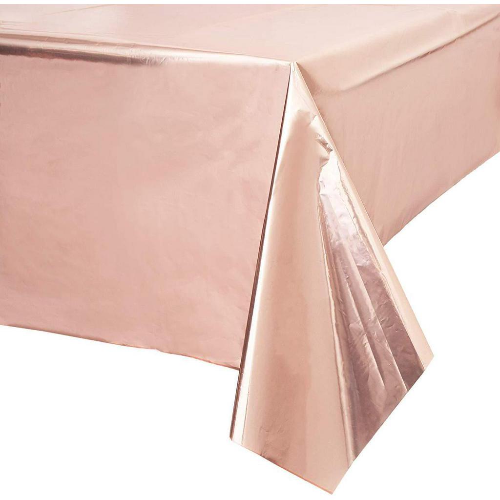 Khăn Trải Bàn Màu Vàng Hồng 137x274cm Dùng 1 Lần Trang Trí Tiệc Cưới/Sinh Nhật