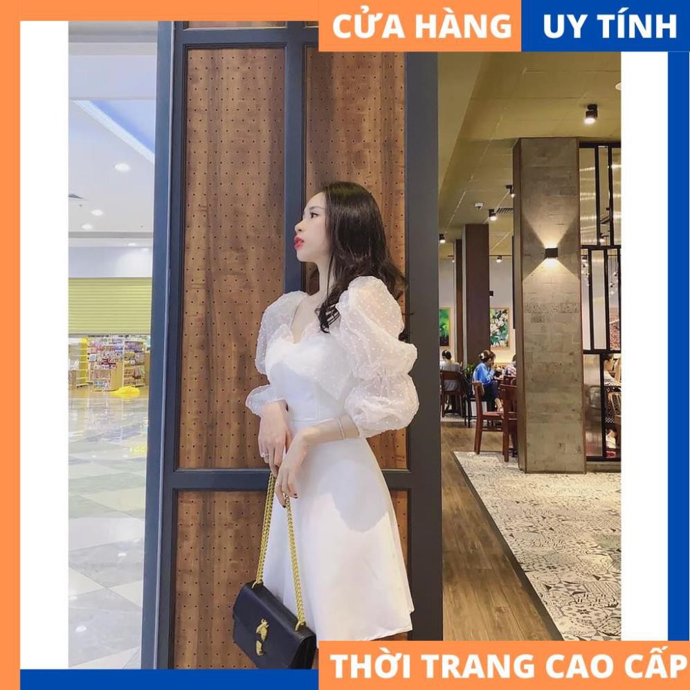Đầm xòe tay lưới bồng phối nơ ngực siêu xinh Lizzy dress [HÀNG CAO CẤP] | BigBuy360 - bigbuy360.vn