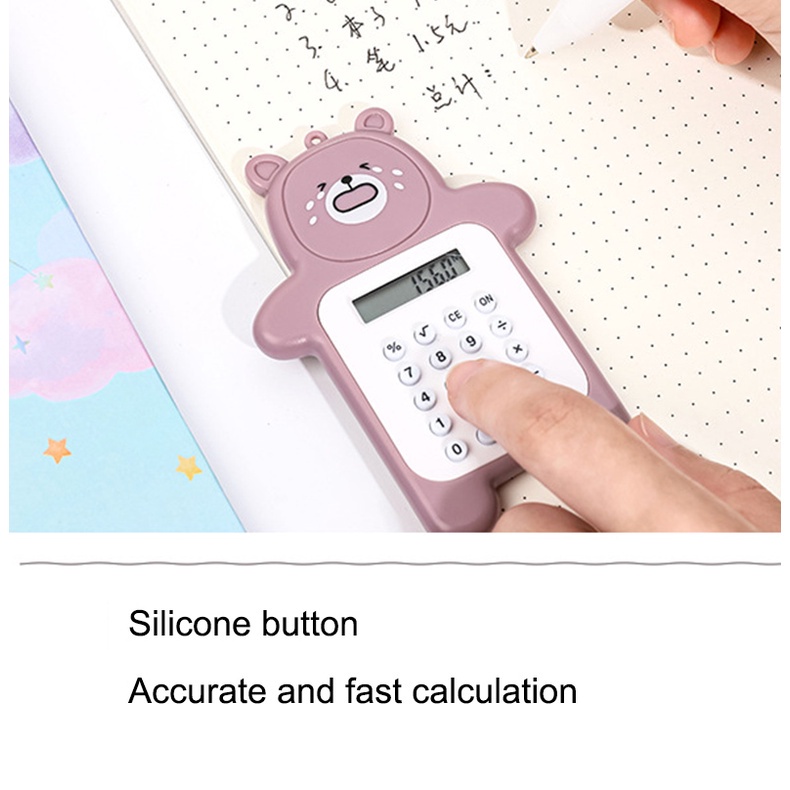 Máy Tính Cầm Tay Bỏ Túi Mini Họa Tiết Hoạt Hình Dễ Thương Tiện Dụng Cho Văn Phòng / Trường Học