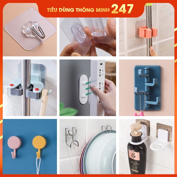 [HCM] Tổng Hợp Nhiều Móc Dán Tường Chịu Lực Đa Năng - Không cần khoan tường, đục lỗ ( Màu sắc ngẫu nhiên )