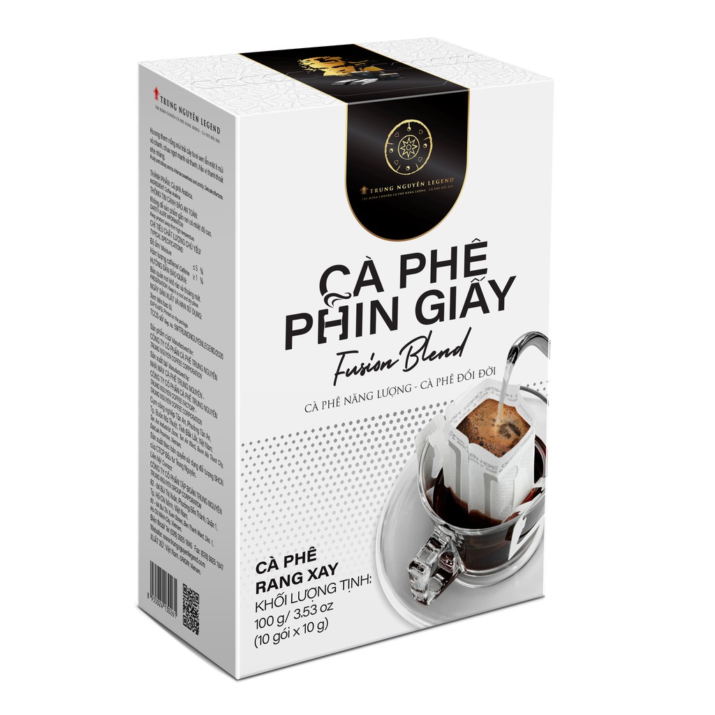 Cà phê phin giấy Fusion Blend - Trung Nguyên Legend - Hộp 10 gói x 10gr