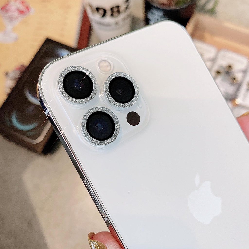 Miếng dán bảo vệ camera kim tuyến Sapphire cho iPhone 11 11pro 11promax 12 12pro 12promax 13 13pro 13promax hãng RealSky