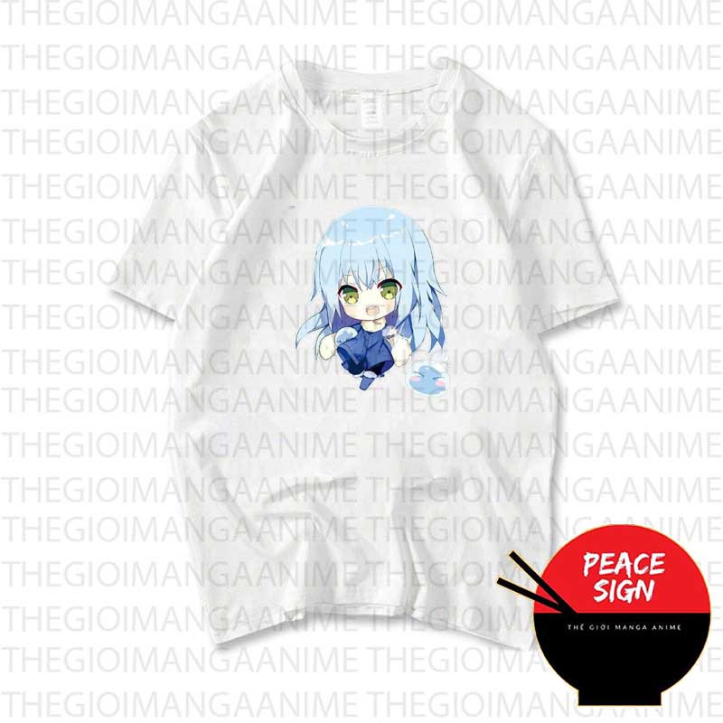 Áo thun phông trắng in hình Tensei-shitara Slime datta Ken Lúc đó, tôi đã chuyển sinh thành Slime