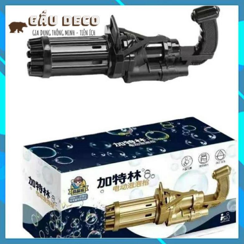 Tặng luôn pin ]  Súng bắn bong bóng xà phòng ( 8 nòng ) Đồ chơi vận động ngoài trời