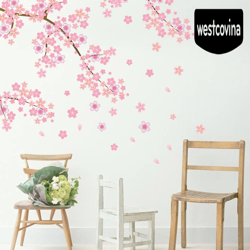 [Hot]☀ Sticker Dán Tường Hình Hoa Mận Trang Trí Nhà Cửa