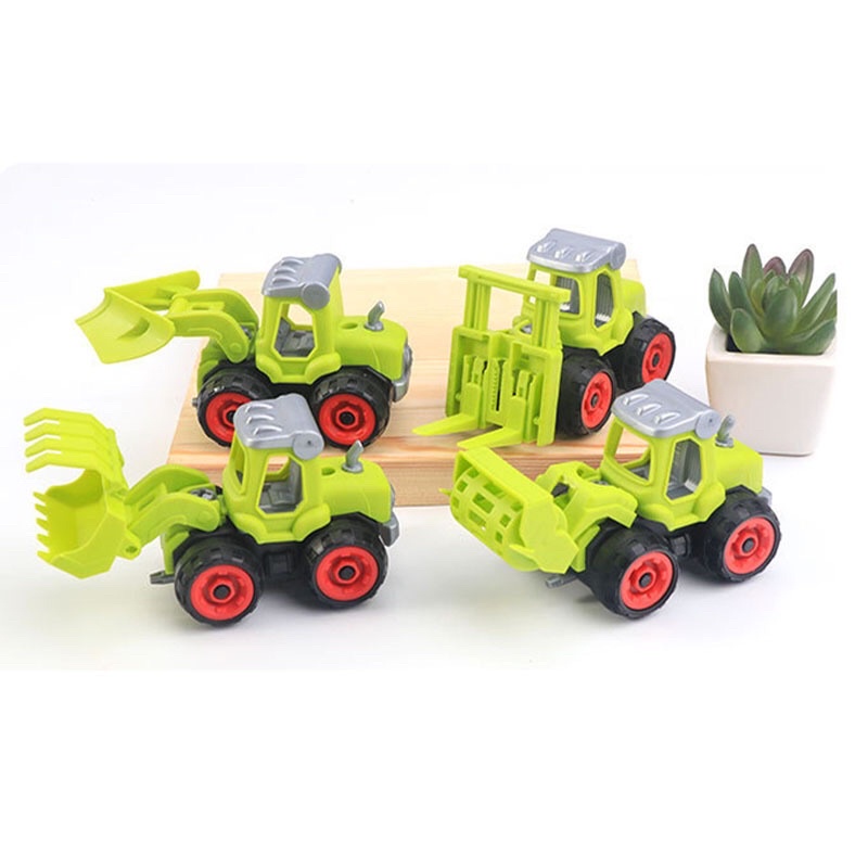 Mô hình set xe xây dựng và dụng cụ tháo lắp cho bé