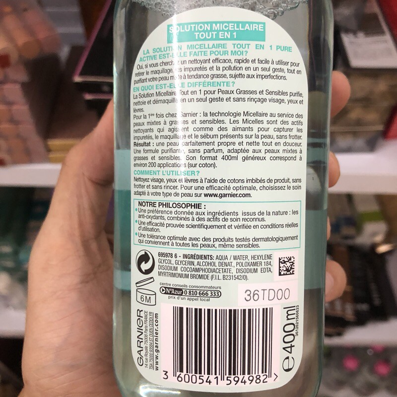 Nước tẩy trang 💖FREESHIP💖 Nước tẩy trang GARNIER dành cho da dầu da mụn 400ml | BigBuy360 - bigbuy360.vn