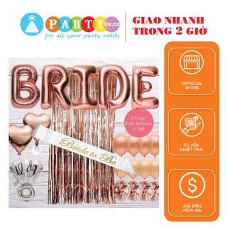Bộ bong bóng trang trí tiệc chia tay độc thân màu hồng Rosegold Ctdt46