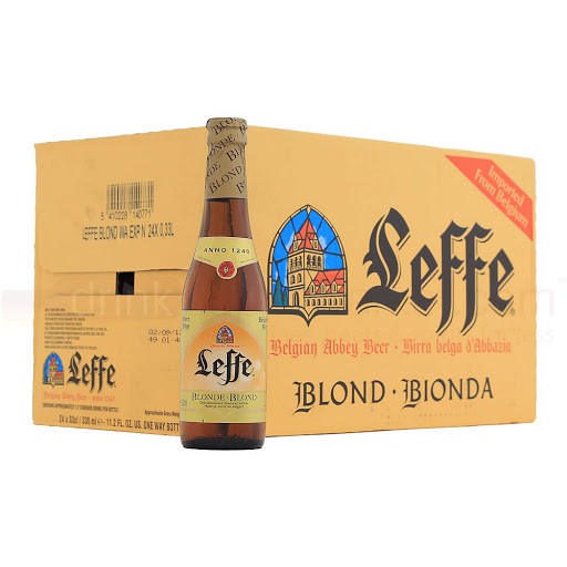 Bia Leffe Vàng Blond 6,6% (330ml/1 chai) 24 chai - Leffe Blonde/Blond Beer 6,6% (330 ml/1 bottle) 24 bottles