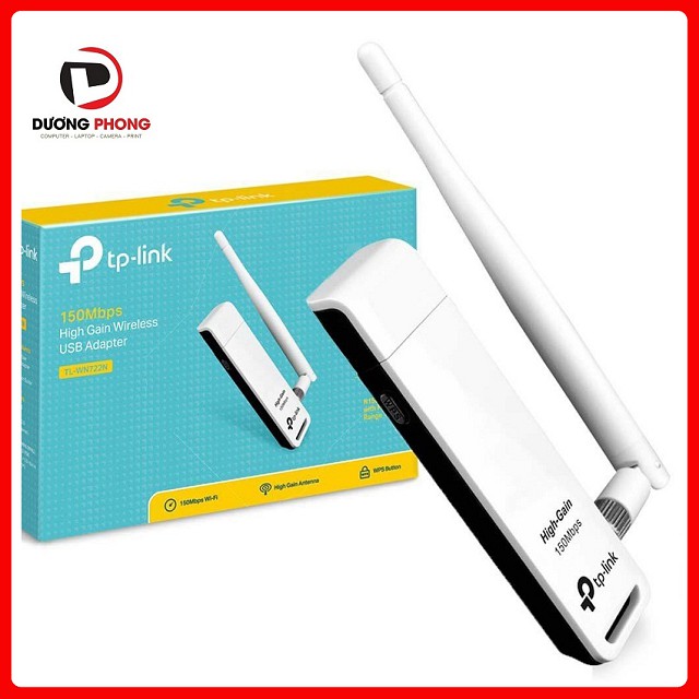 USB thu Wifi Tp-Link TL-WR722N Chuẩn N 150Mbps Chính Hãng