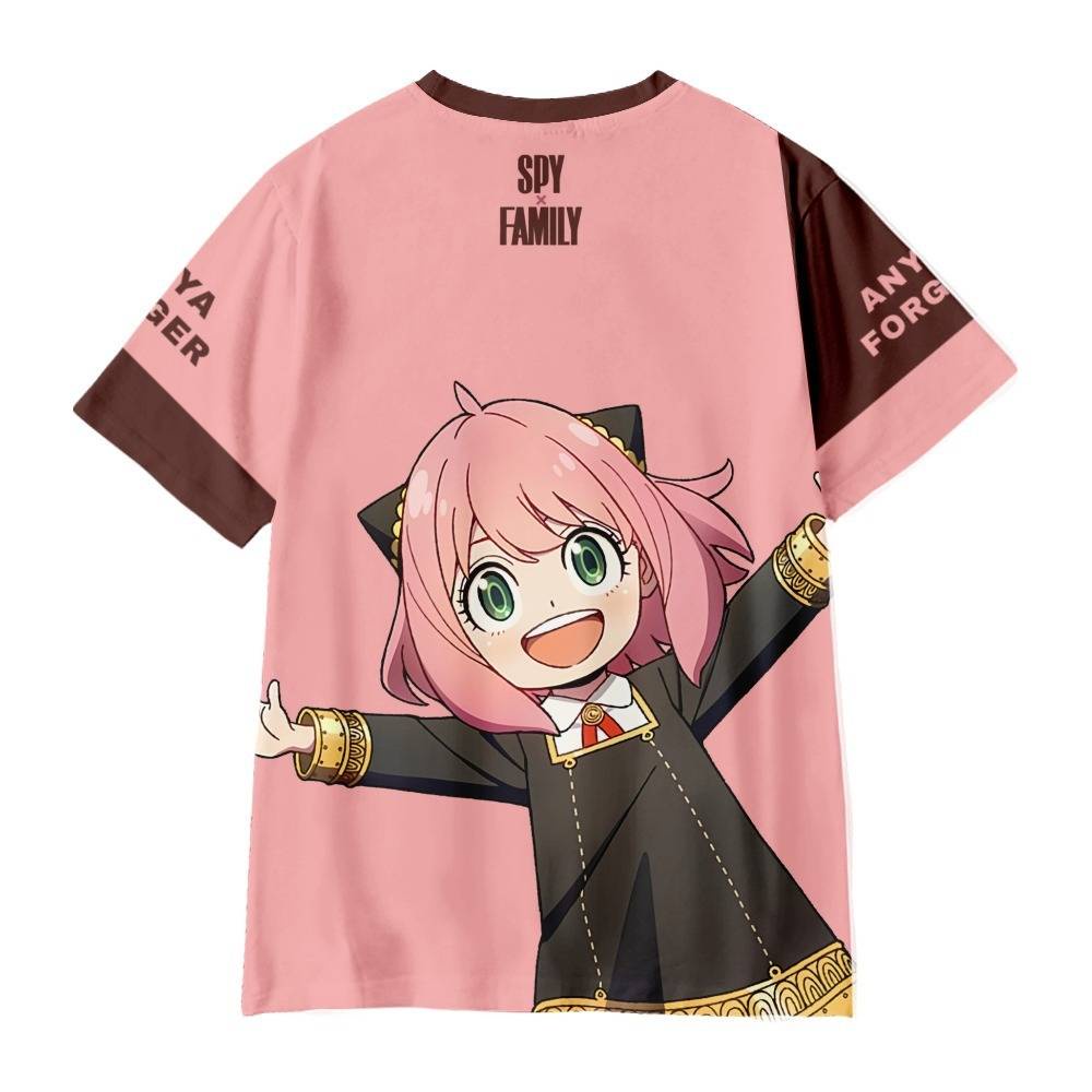 Áo Thun Tay Ngắn Dáng Rộng In Hình Anime SPY X FAMILY Thời Trang Thường Ngày Cho Unisex