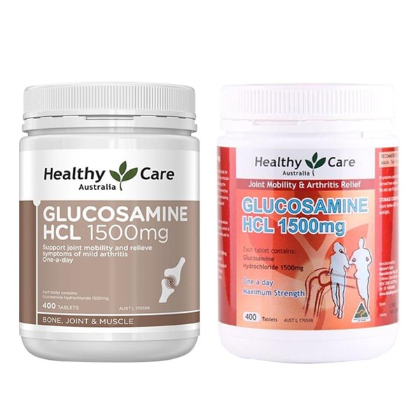Viên uống hỗ trợ xương khớp Healthy Care Glucosamine HCL 1500mg 400 viên quatangme