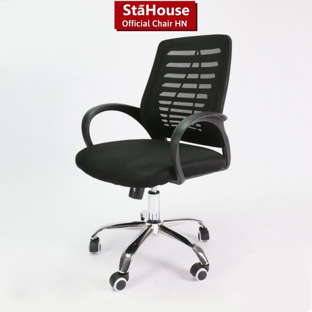 Ghế xoay văn phòng làm việc lưng A khung chắc chắn đệm êm GVP408 Stahouse Official Chair HN