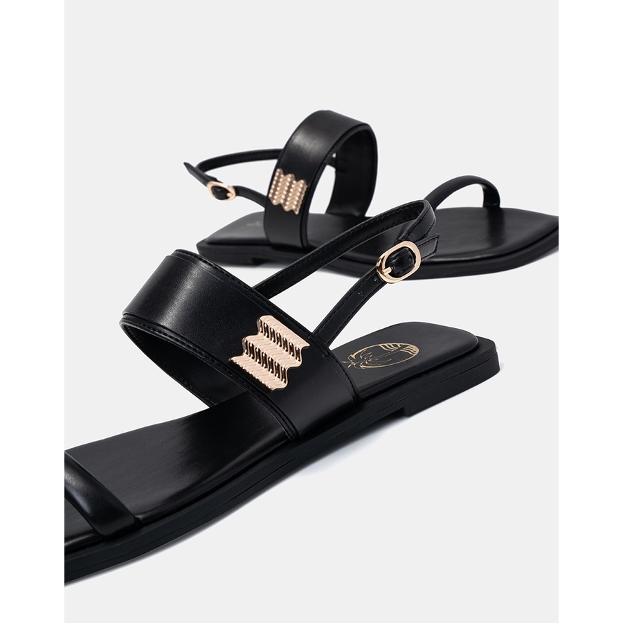 Giày Sandal 1cm Nữ Thời Trang JUNO Phối Khoá Wave SD01120