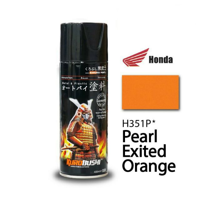 H351P _Chai sơn xịt sơn xe máy Samurai H351P** màu cam ngọc trai Honda Pearl Excited Orange