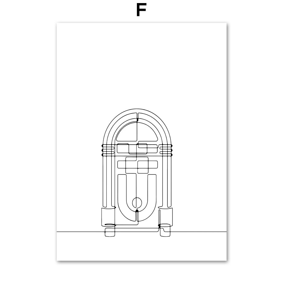 Tranh Vải Bạt Treo Tường In Hình Đàn Piano/Violin Màu Trắng Đen Phong Cách Bắc Âu Trang Trí Phòng Khách