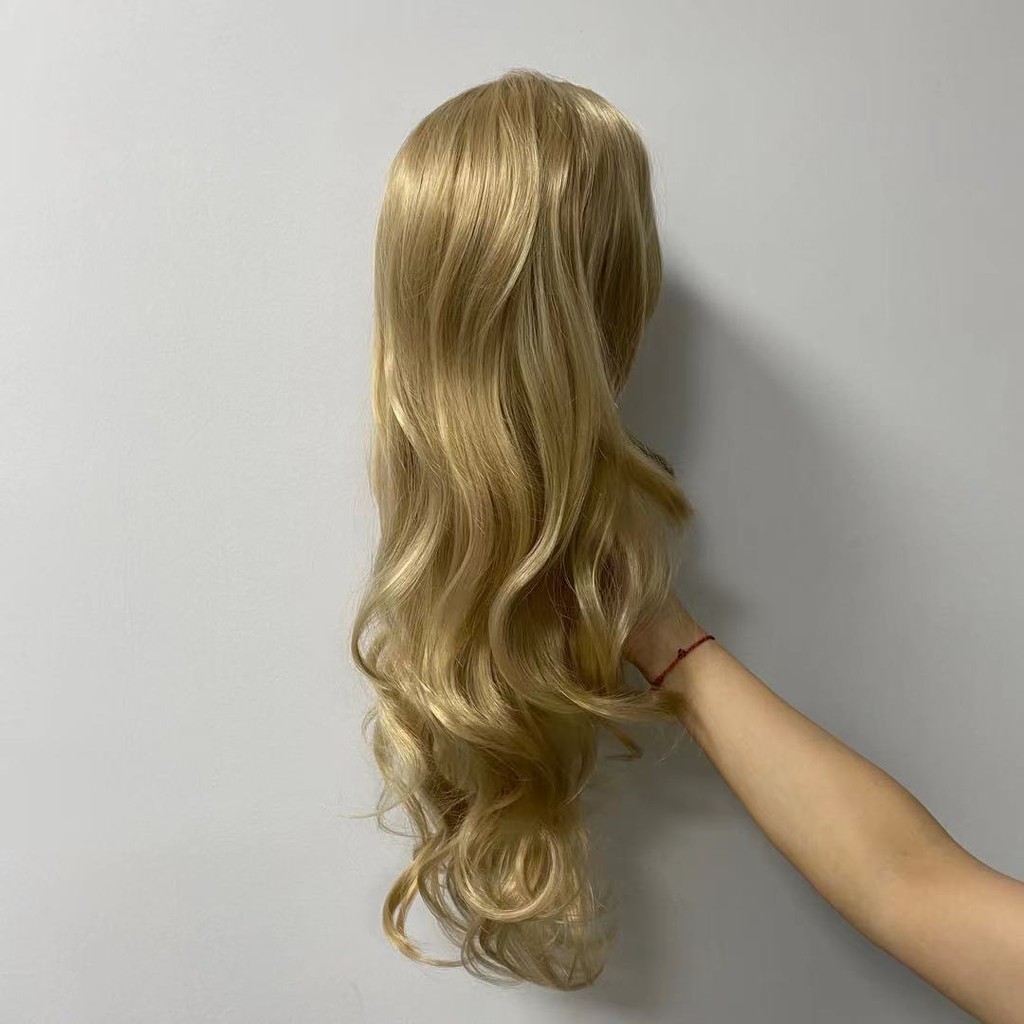 Bộ tóc giả xoăn dài màu be thời thượng cho nữ