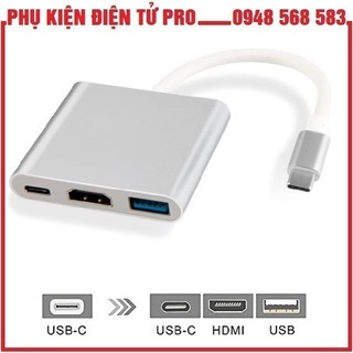 CÁP CHUYỂN TYPE-C SANG USB 3.0 HDMI ADAPTER NỐI LAPTOP, MÁY TÍNH BẢNG, ĐIỆN THOẠI CỔNG TYPE C VỚI TV, MÁY CHIẾU