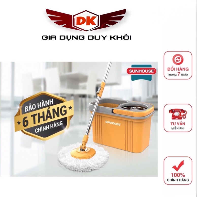 Bộ lau nhà xoay 360 độ SUNHOUSE KS-CL350PB-PO HÀNG CHÍNH HÃNG